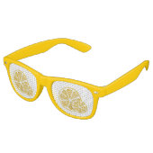 Lemon Squeeze White Partybrille (Schrägansicht)