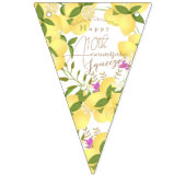 Lemon Squeeze White Wimpelkette (Zweite Fahne)