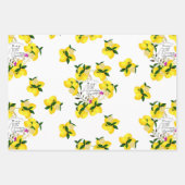 Lemon Squeeze White Wrapping Paper Sheets Geschenkpapier Set (Vorderseite)