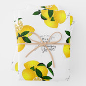 Lemon Squeeze White Wrapping Paper Sheets Geschenkpapier Set (Beispiel)