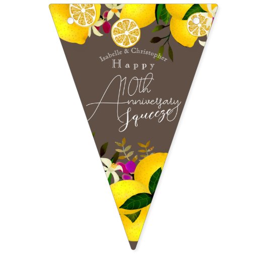 Lemon Squeeze Wimpelkette (Dritte Fahne)