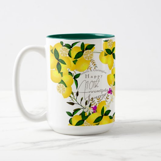 Lemon Squeeze Zweifarbige Tasse (Links)