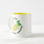 Lemon Squeezy Zweifarbige Tasse (Vorderseite Links)