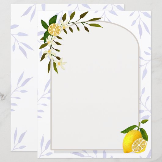 Lemon Stationery Paper (Vorne/Hinten)