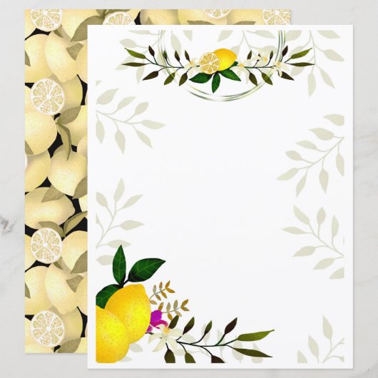 Lemon Stationery Paper (Vorne/Hinten)