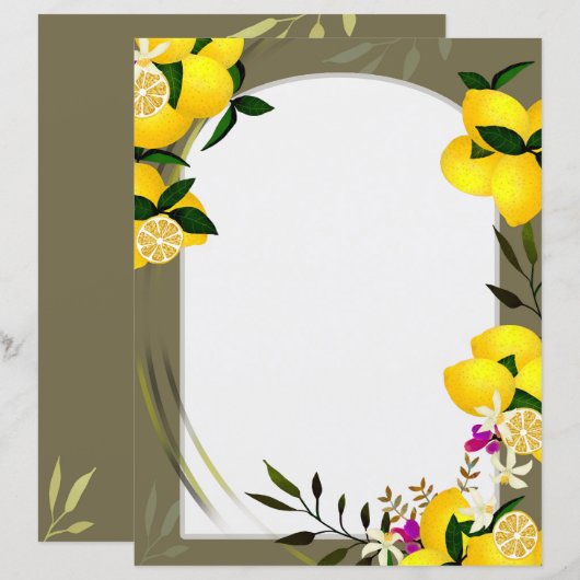 Lemon Stationery Paper (Vorne/Hinten)