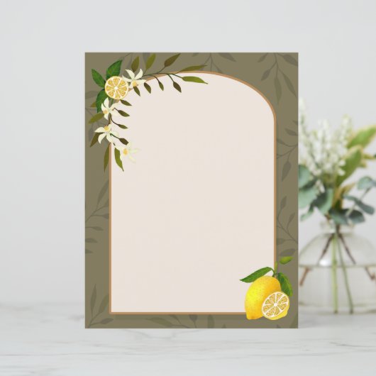 Lemon Stationery Paper (Stehend Vorderseite)