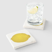 Lemon Steinuntersetzer (Seitenansicht)