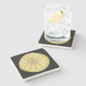 Lemon Steinuntersetzer (Seitenansicht)