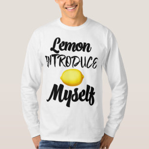 Lemon stellt mir selbst Sommer tropische gelbe Frü T-Shirt