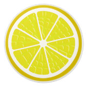 Lemon Stilisierte Fruchtscheibe Keramikknauf (Vorderseite)