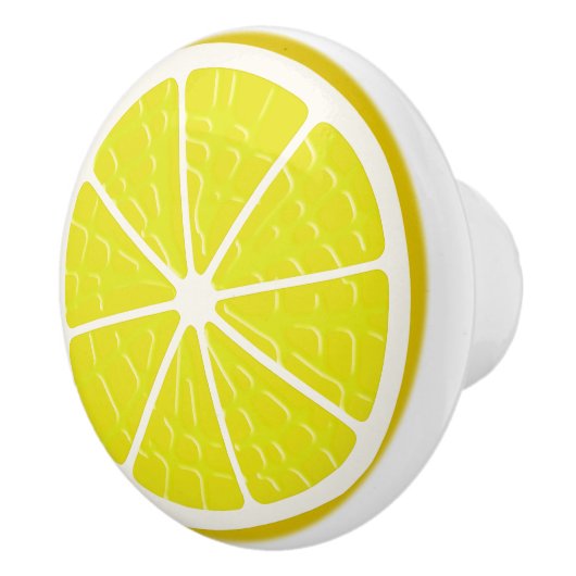 Lemon Stilisierte Fruchtscheibe Keramikknauf (Rechts)