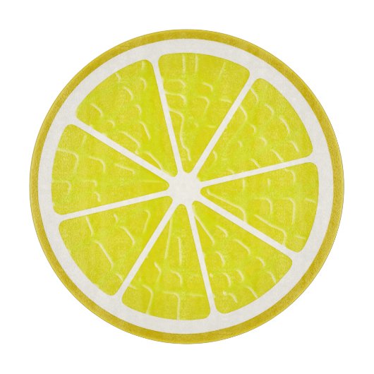 Lemon Stilisierte Fruchtscheibe Schneidebrett (Vorderseite)