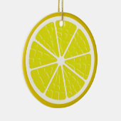 Lemon Stilisierte Fruit Slice Keramik Ornament (Rechts)