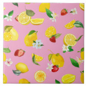 Lemon & Strawberry 1 Fliese (Vorderseite)