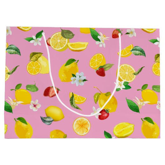 Lemon & Strawberry 1 Große Geschenktüte (Rückseite)