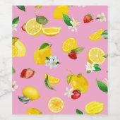 Lemon & Strawberry 1 Weinetikett (Einzelnes Label)