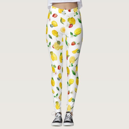 Lemon & Strawberry 2 Leggings (Vorderseite)
