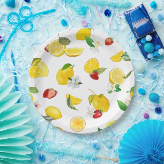 Lemon & Strawberry 2 Pappteller (Party)