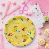 Lemon & Strawberry 3 Pappteller (Party)