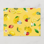 Lemon & Strawberry 3 Postkarte (Vorderseite)