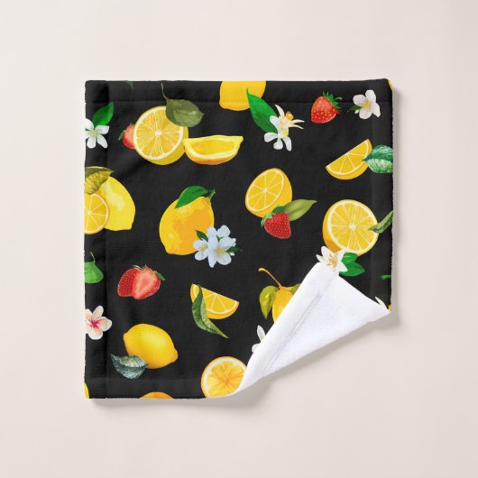 Lemon & Strawberry 5 Badhandtuch Set (Waschlappen)