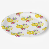 Lemon & Strawberry Pappteller (Schrägansicht)