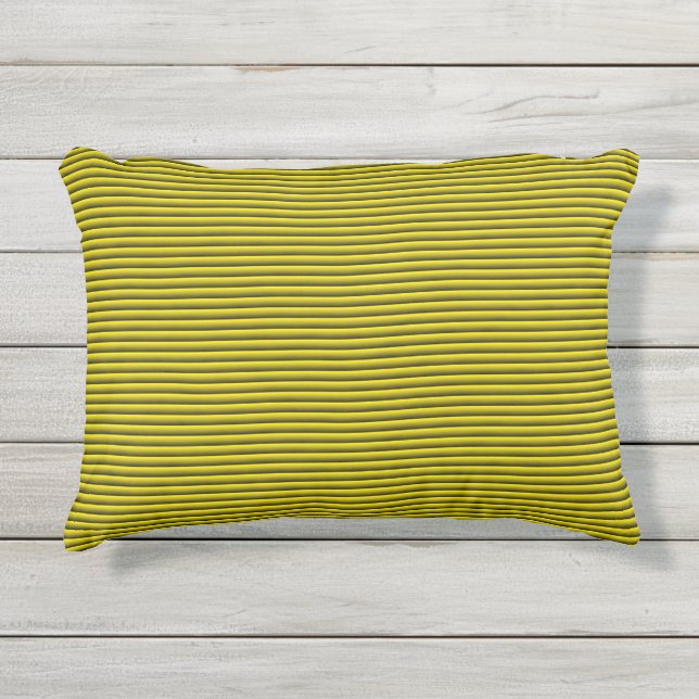 Lemon Stripe Outdoor Pillow Kissen Für Draußen (Vorderseite)