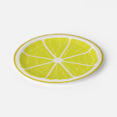 Lemon Stylized Fruit Slice Pappteller (Schrägansicht)