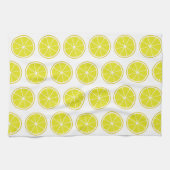 Lemon Stylized Fruit Slices Geschirrtuch (Horizontal)