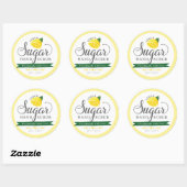 Lemon Sugar Scrub Labels Custom Round Mason Jar Runder Aufkleber (Blatt)