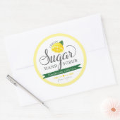 Lemon Sugar Scrub Labels Custom Round Mason Jar Runder Aufkleber (Umschlag)
