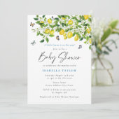 Lemon Summer Baby Dusche Einladung (Stehend Vorderseite)