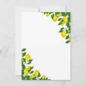 Lemon Summer | Brautparty Einladung (Rückseite)