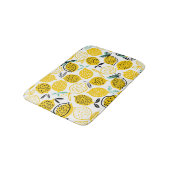 Lemon Summer Design Vintag Illustration Badematte (Schrägansicht)