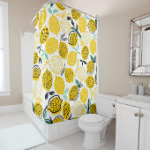 Lemon Summer Design Vintag Illustration Duschvorhang (Beispiel)