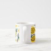 Lemon Summer Design Vintag Illustration Espressotasse (Rückseite)