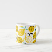 Lemon Summer Design Vintag Illustration Espressotasse (Vorderseite Rechts)