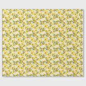 Lemon Summer Design Vintag Illustration Geschenkpapier (Flach)