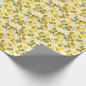 Lemon Summer Design Vintag Illustration Geschenkpapier (Ecke)