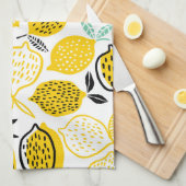Lemon Summer Design Vintag Illustration Geschirrtuch (Viertel Falte)