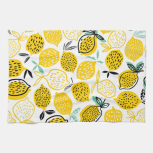 Lemon Summer Design Vintag Illustration Geschirrtuch