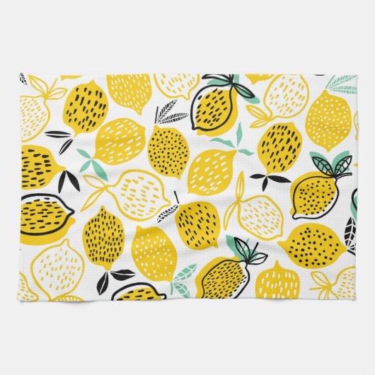 Lemon Summer Design Vintag Illustration Geschirrtuch (Horizontal)