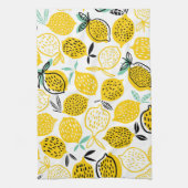 Lemon Summer Design Vintag Illustration Geschirrtuch (Vertikal)