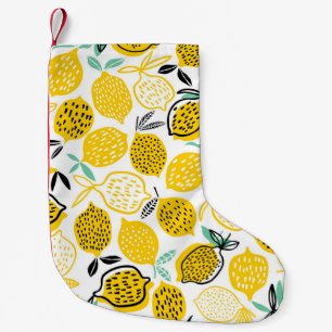 Lemon Summer Design Vintag Illustration Kleiner Weihnachtsstrumpf