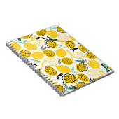 Lemon Summer Design Vintag Illustration Notizblock (Rechte Seite)