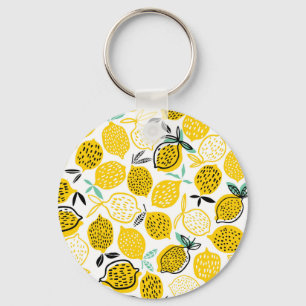 Lemon Summer Design Vintag Illustration Schlüsselanhänger