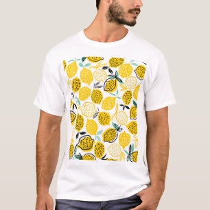 Lemon Summer Design Vintag Illustration T-Shirt