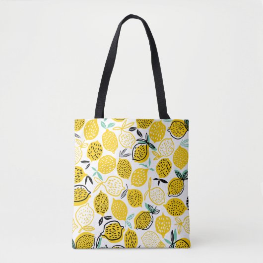 Lemon Summer Design Vintag Illustration Tasche (Vorderseite)