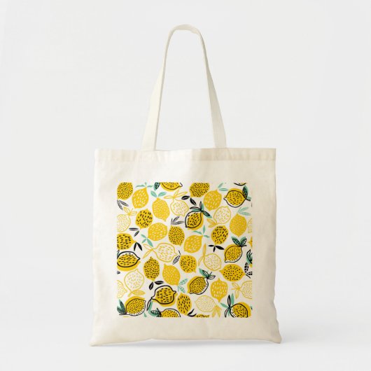 Lemon Summer Design Vintag Illustration Tragetasche (Vorne)